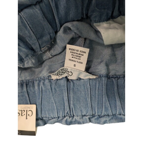 Classic Concepts Womens Pull On Pants Tie/Bow Size Sm Elastic Waist Blue - Picture 4 of 4